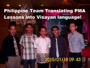 with text-Visayan translating team in Philipines