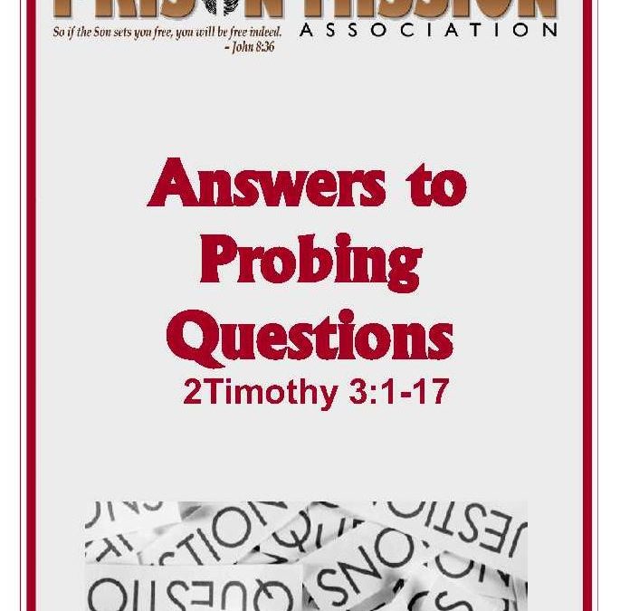 #9 ANSWERS TO PROBING QUESTIONS -PMA Blog -Devos by Pastor Hollier
