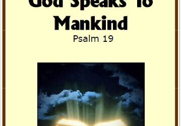 #68 God Speaks to Mankind-Psalm 19 -PMA Blog -Devos by Pastor Hollier